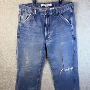 Vintage Levi's Carpenter Jeans Men 36x34 Blue Loose Straight Distressed Grunge